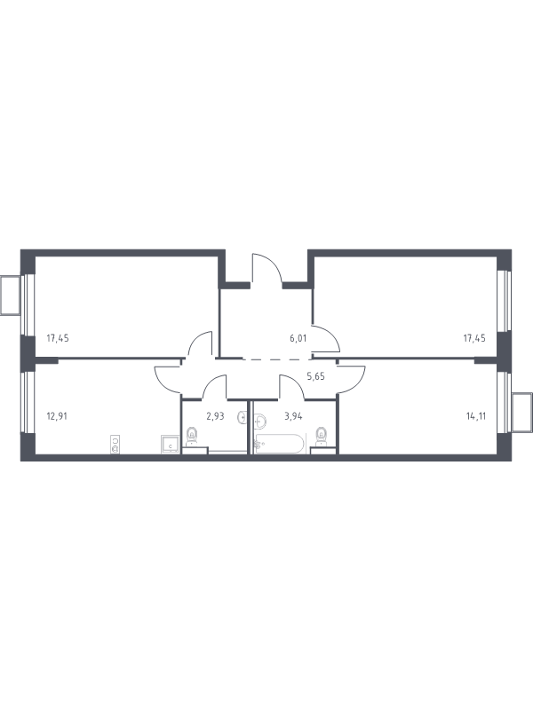3 ккв 80,5 м²