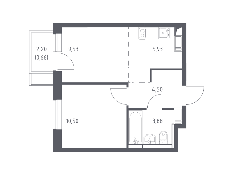 2 ккв (Евро) 35 м²
