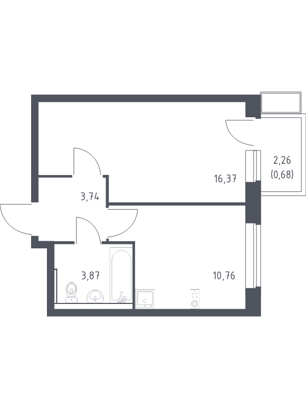 1 ккв 35,4 м²