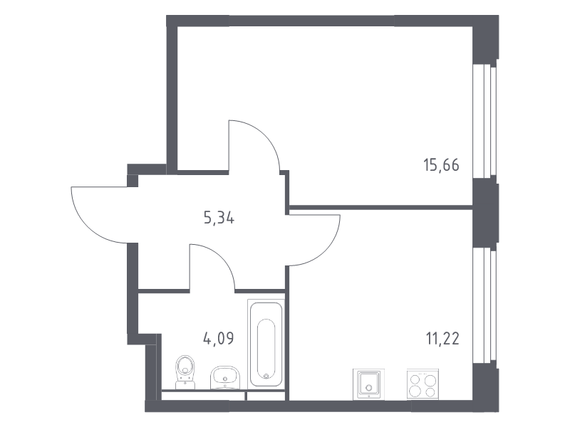 1 ккв 36,3 м²