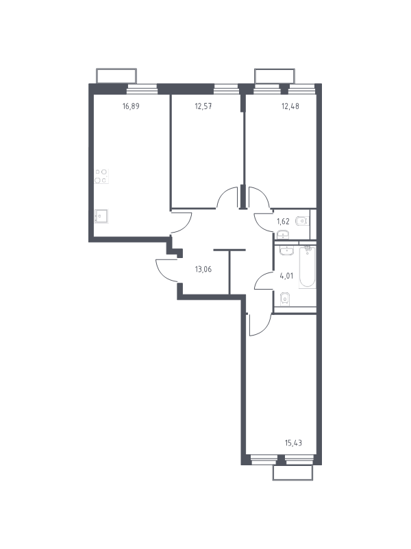 4 ккв (Евро) 76,2 м²