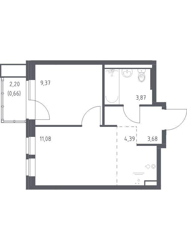 2 ккв (Евро) 33,1 м²