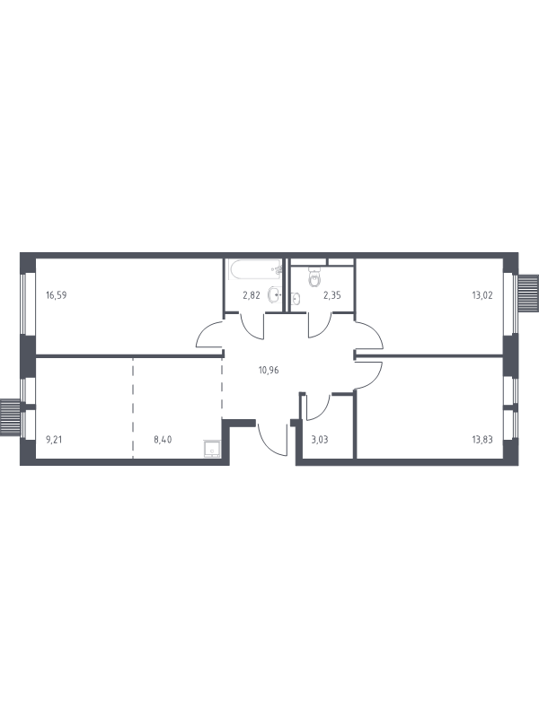 4 ккв (Евро) 80,2 м²