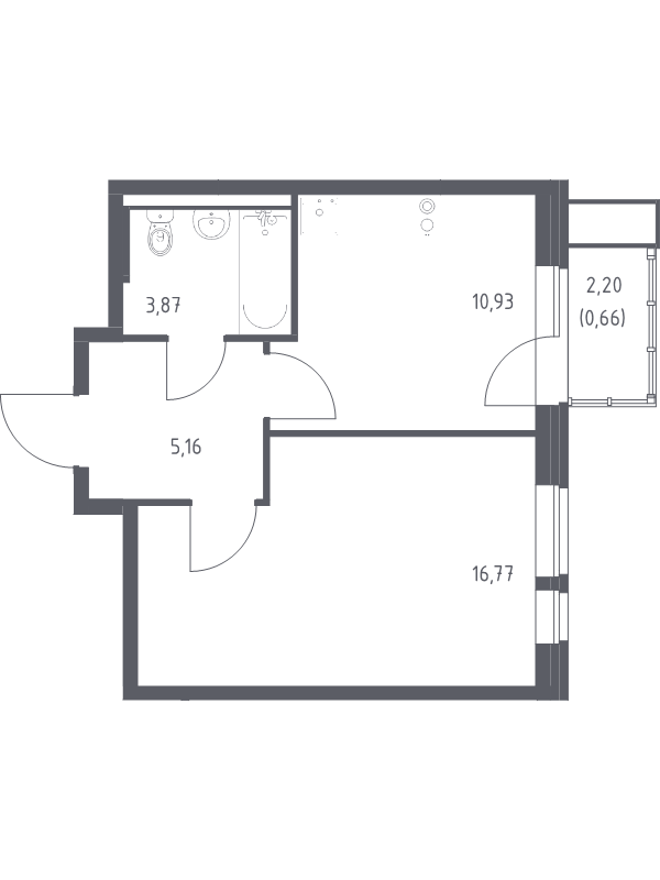 1 ккв 37,4 м²