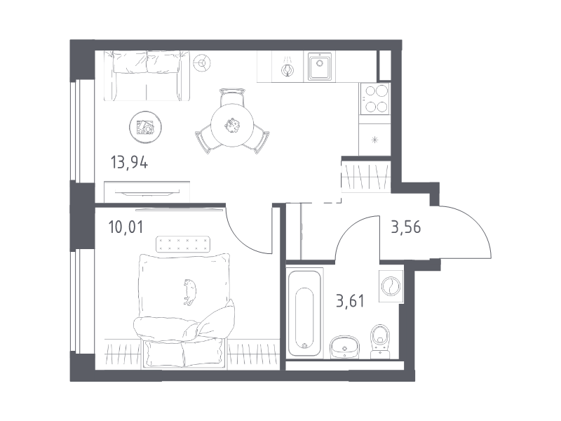 1 ккв 31,1 м²