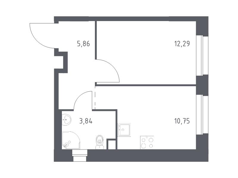 1 ккв 32,7 м²