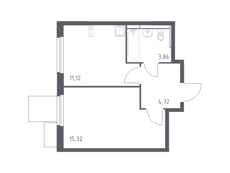 1 ккв 35 м²