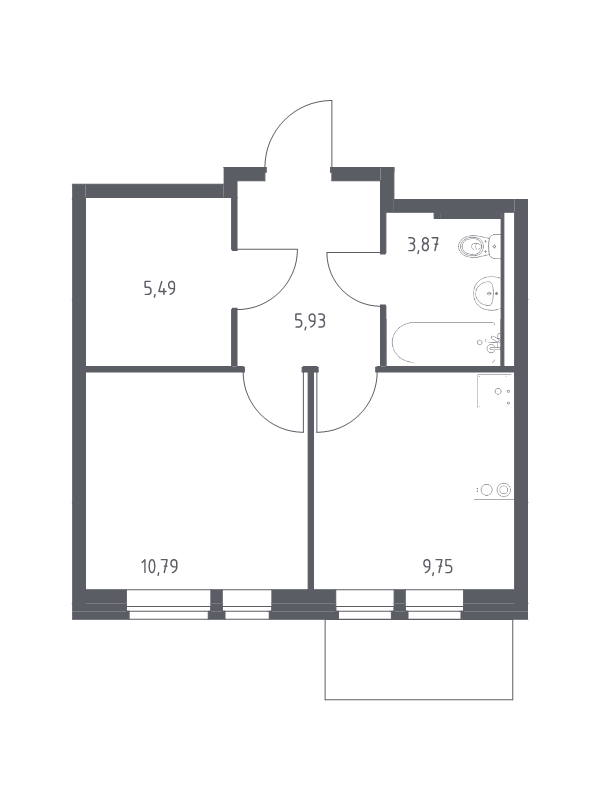 1 ккв 35,8 м²