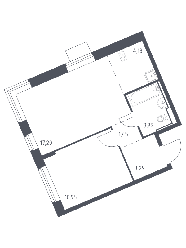 2 ккв (Евро) 40,8 м²