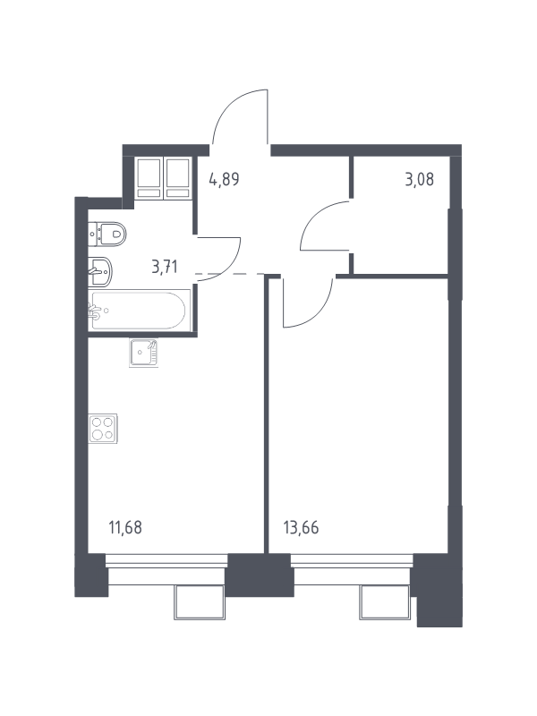 1 ккв 37 м²
