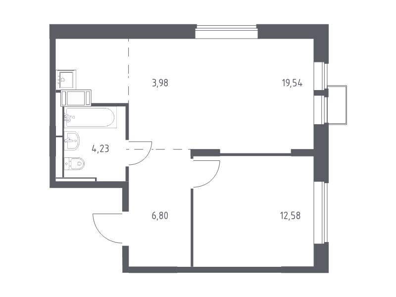 2 ккв (Евро) 47,1 м²