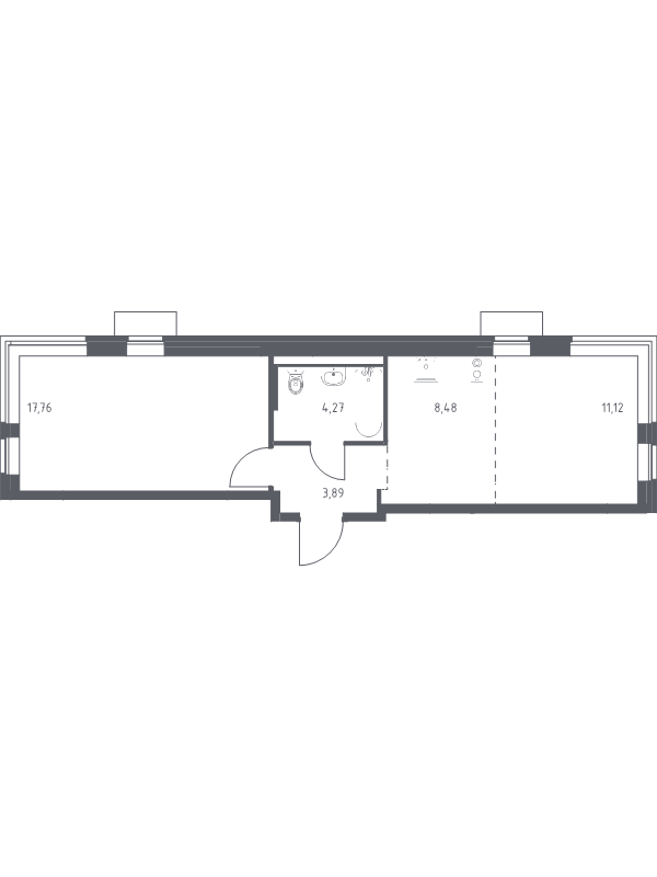 2 ккв (Евро) 45,5 м²