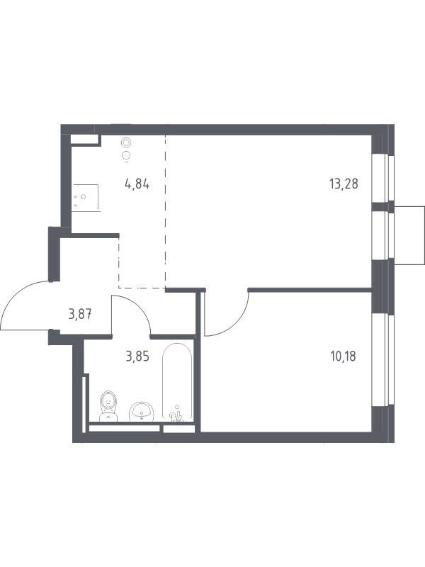2 ккв (Евро) 36 м²