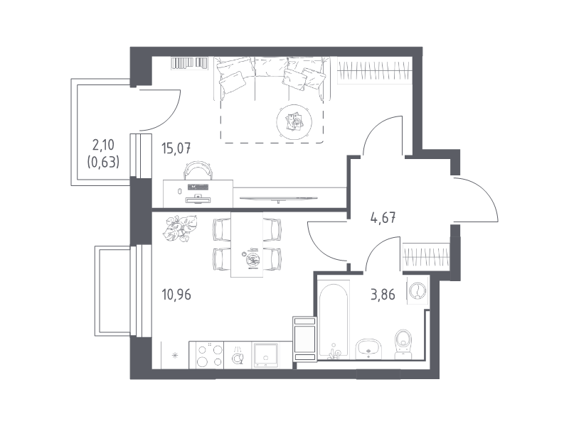 1 ккв 35,2 м²