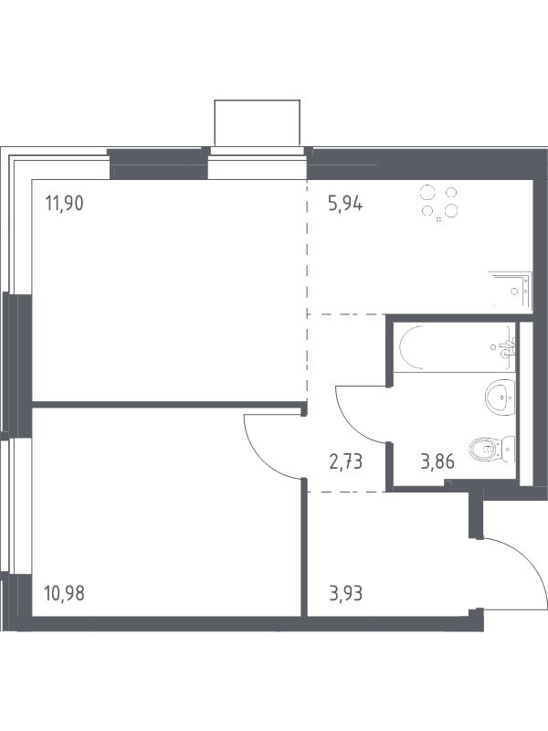 2 ккв (Евро) 39,3 м²