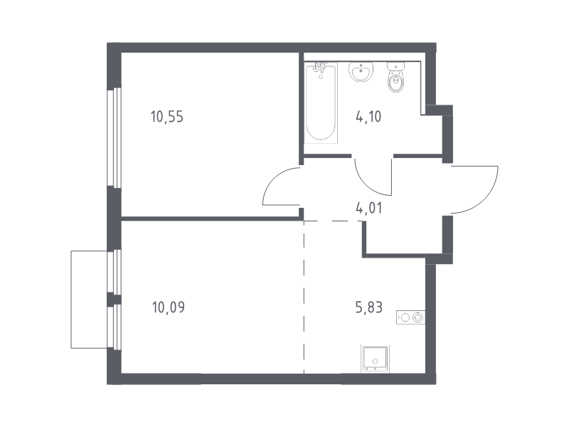 2 ккв (Евро) 34,6 м²