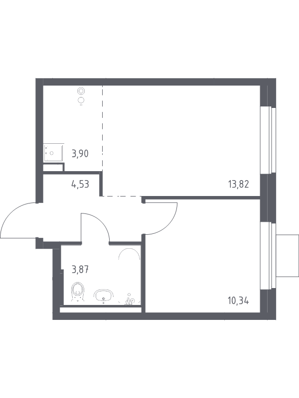 2 ккв (Евро) 36,5 м²