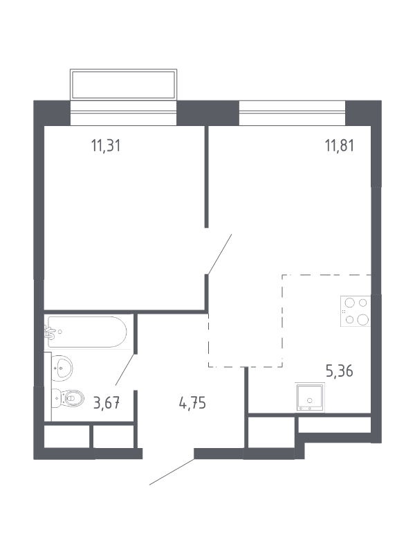 2 ккв (Евро) 36,4 м²