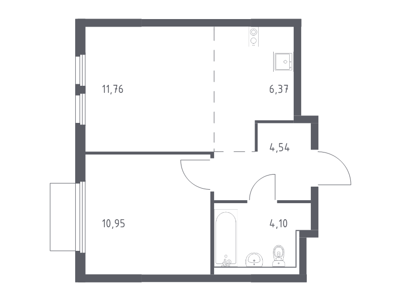 2 ккв (Евро) 37,7 м²