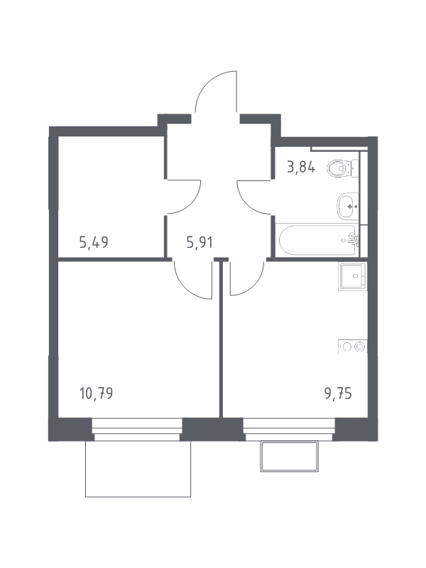 1 ккв 35,1 м²