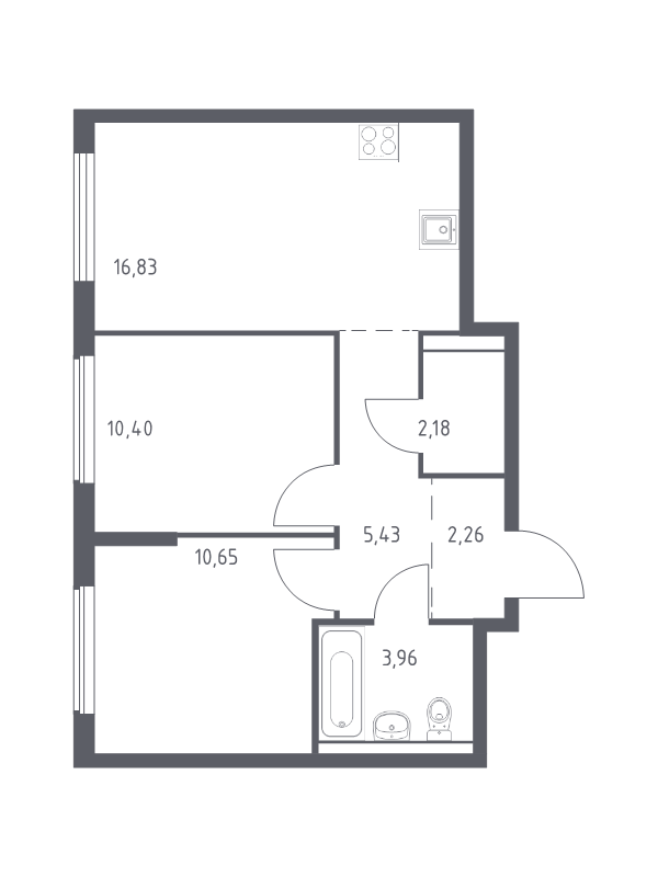3 ккв (Евро) 51,3 м²