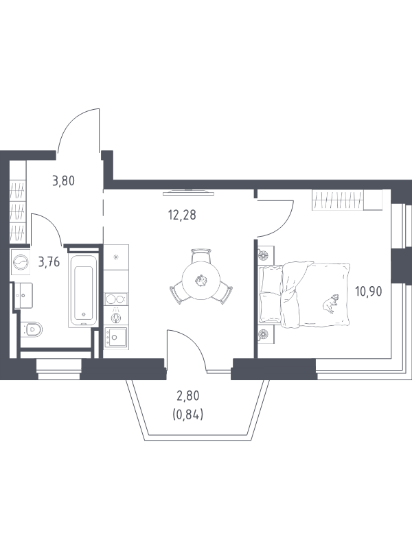 1 ккв 31,6 м²
