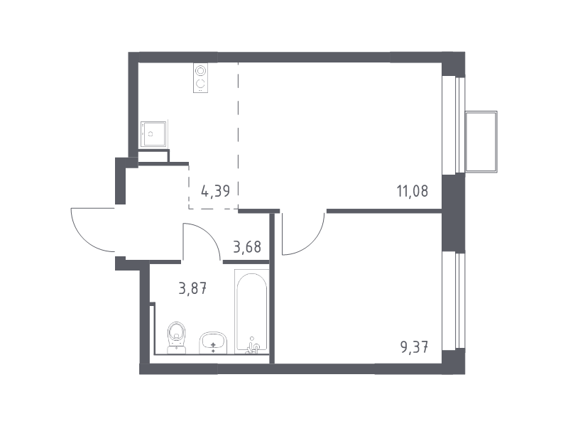 2 ккв (Евро) 31,8 м²
