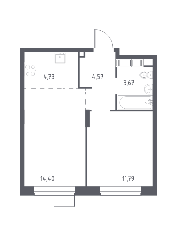2 ккв (Евро) 38,1 м²