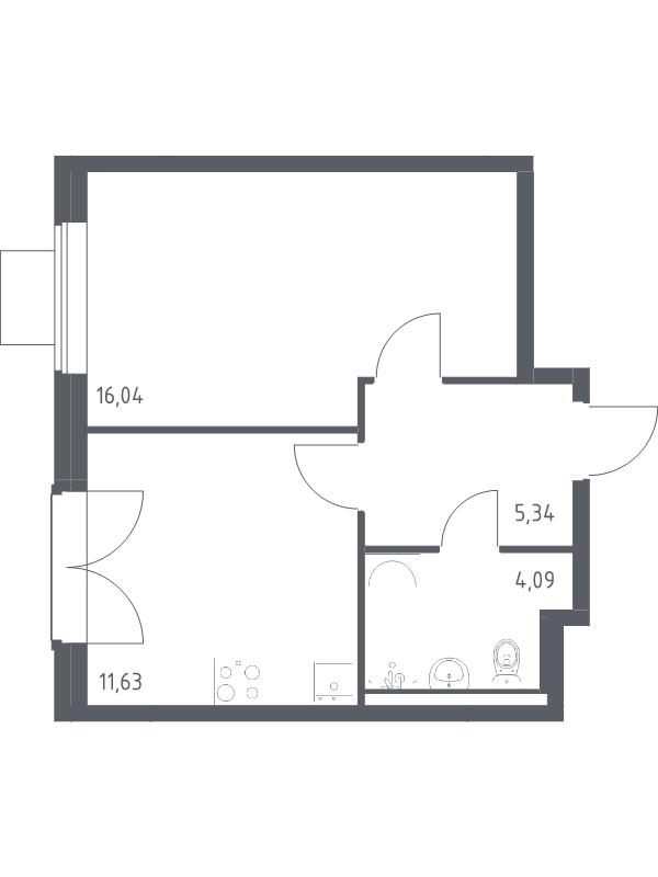 1 ккв 37,1 м²