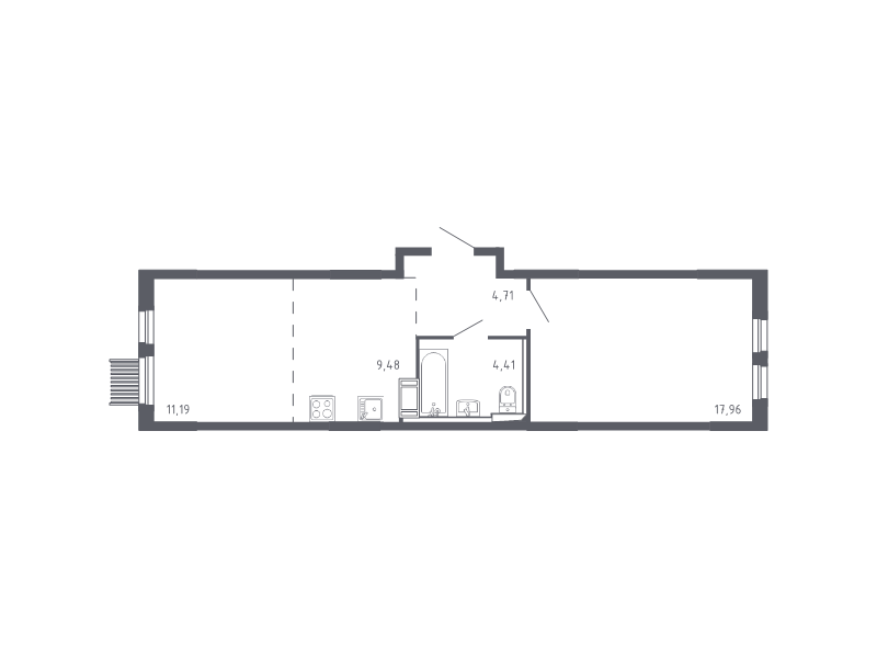 2 ккв (Евро) 46,5 м²
