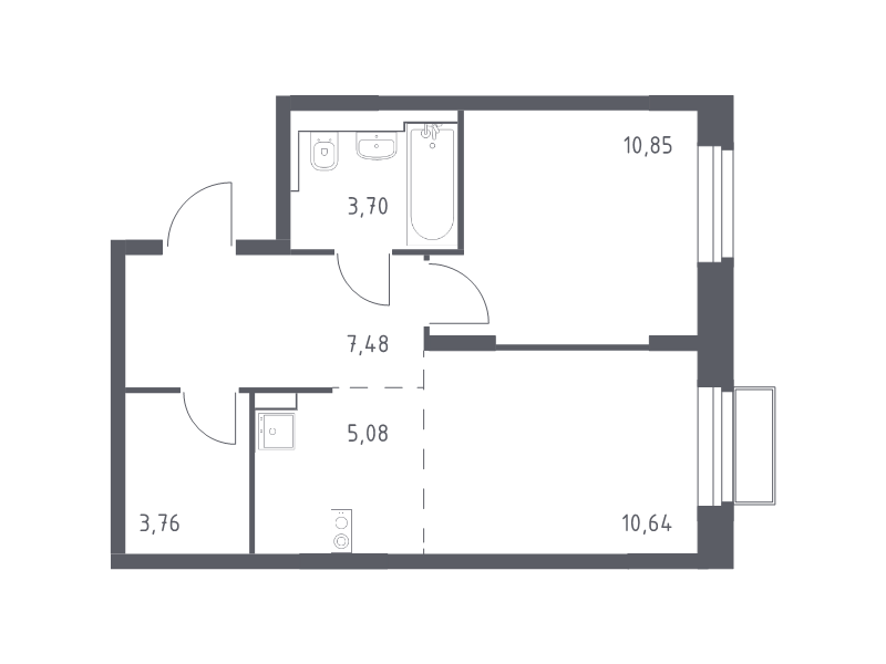 2 ккв (Евро) 41,8 м²