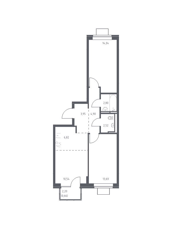 3 ккв (Евро) 59,9 м²