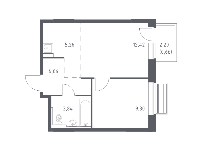 2 ккв (Евро) 35,5 м²