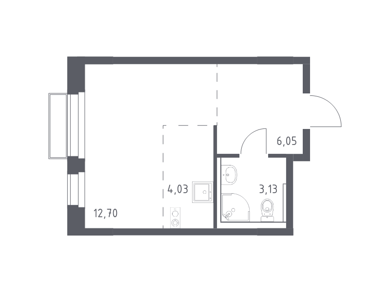 Студия 25,9 м²