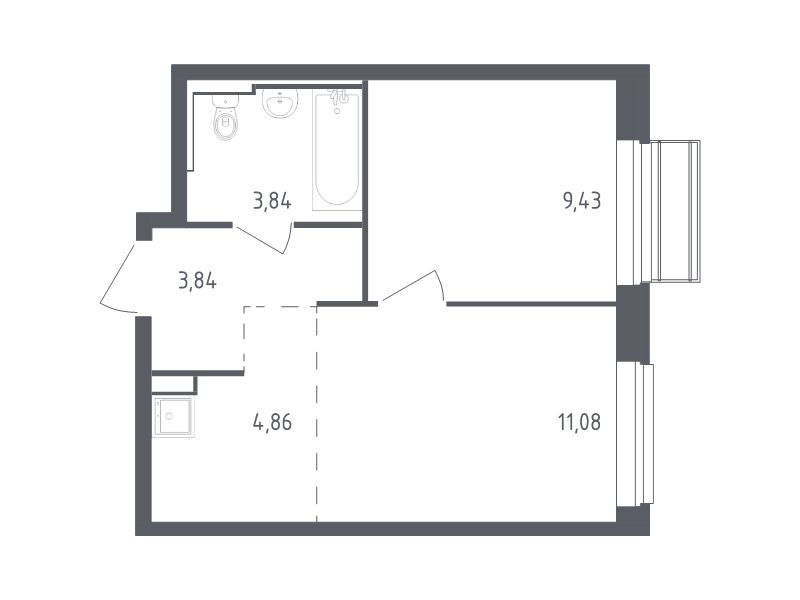 2 ккв (Евро) 33,1 м²