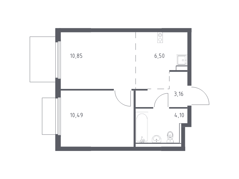 2 ккв (Евро) 35,1 м²