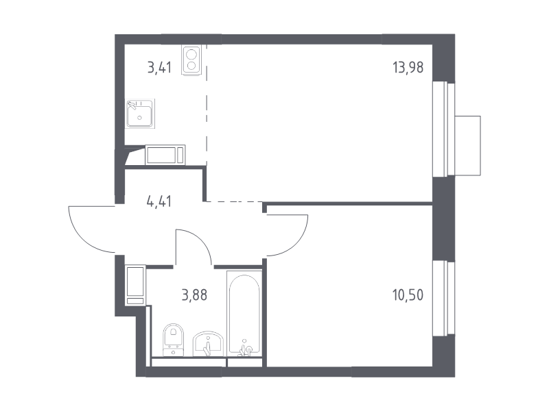2 ккв (Евро) 36,2 м²