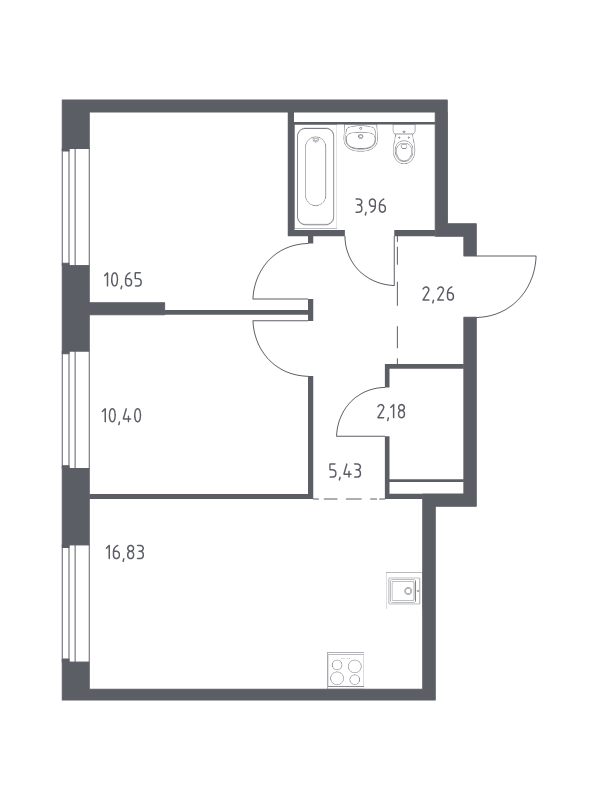 3 ккв (Евро) 51,3 м²