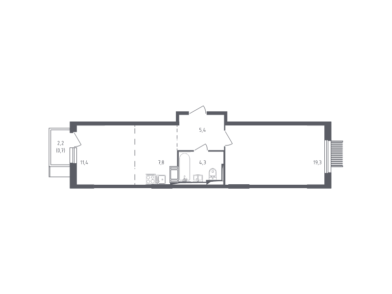 2 ккв (Евро) 48,3 м²