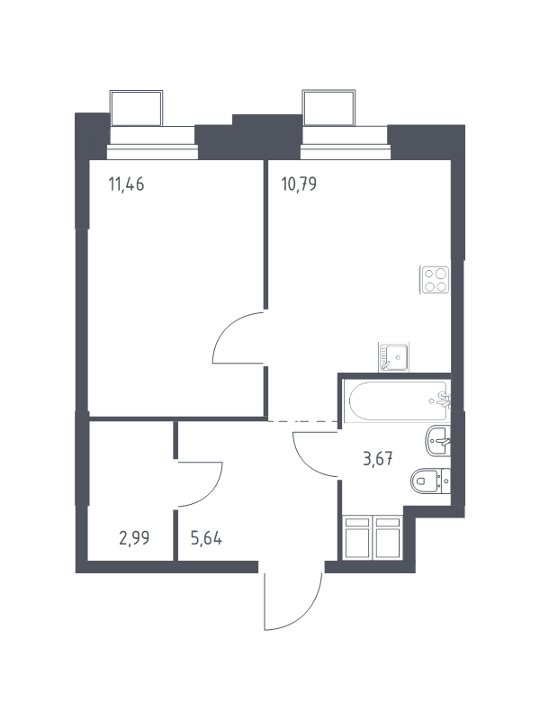 1 ккв 34,7 м²