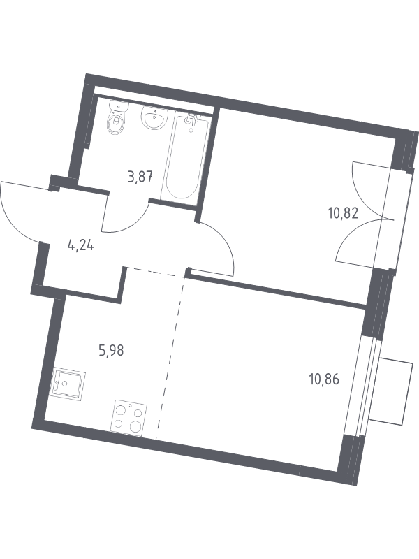 2 ккв (Евро) 35,8 м²