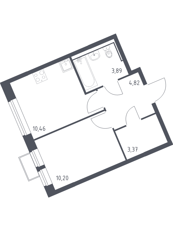 1 ккв 32,7 м²