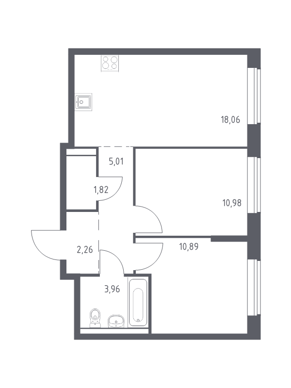 3 ккв (Евро) 52,4 м²