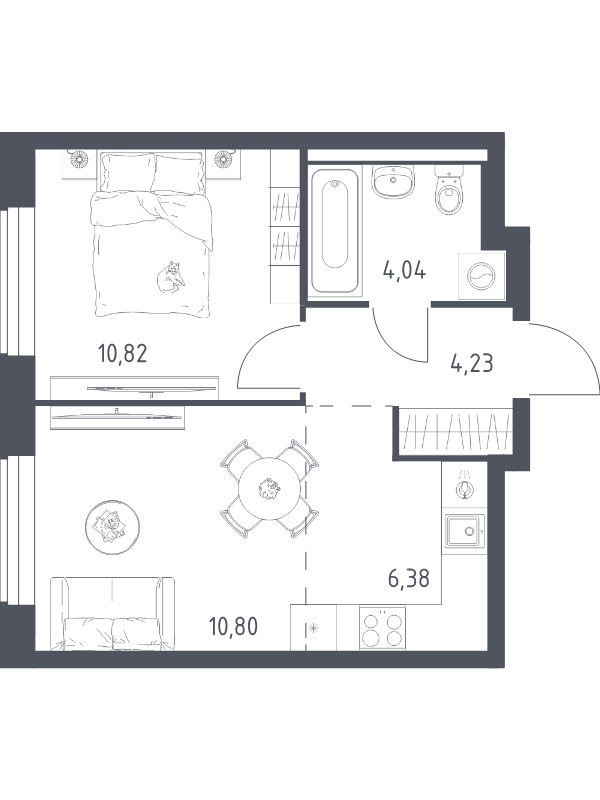 2 ккв (Евро) 36,3 м²