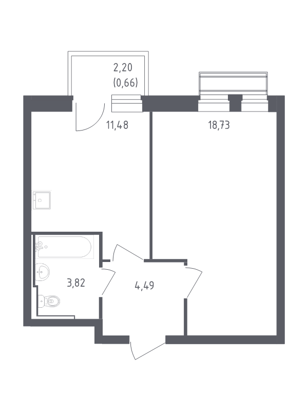 1 ккв 39,2 м²