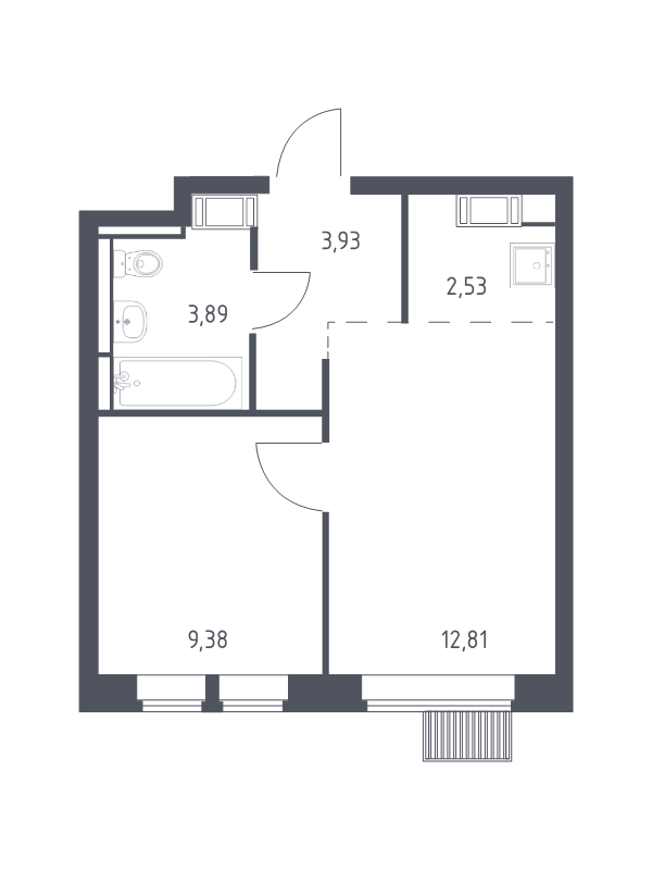 2 ккв (Евро) 32,5 м²