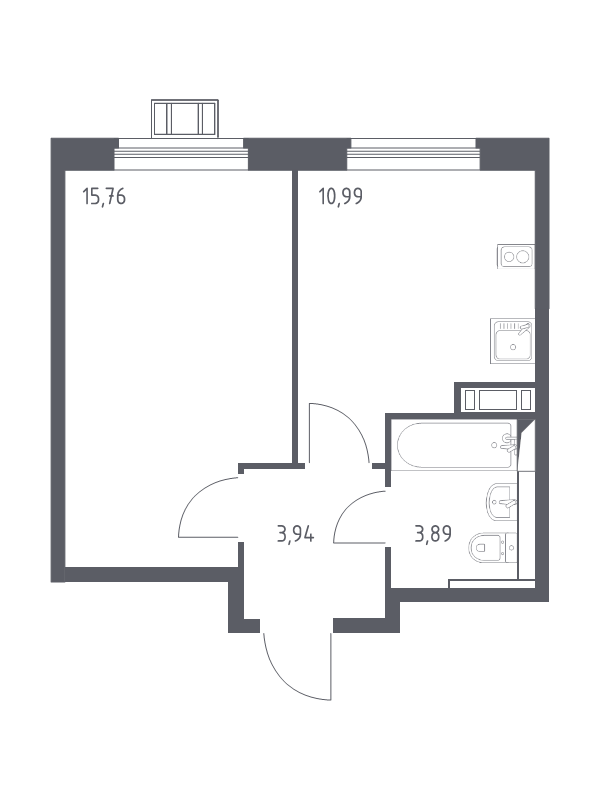1 ккв 34,2 м²