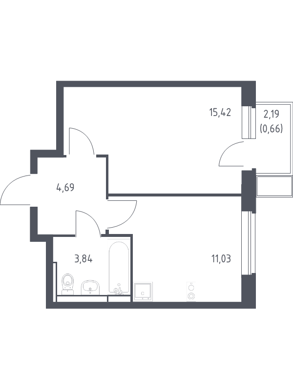 1 ккв 35,6 м²