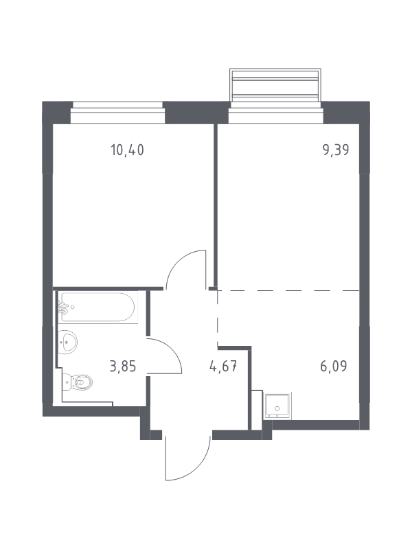 2 ккв (Евро) 34,4 м²
