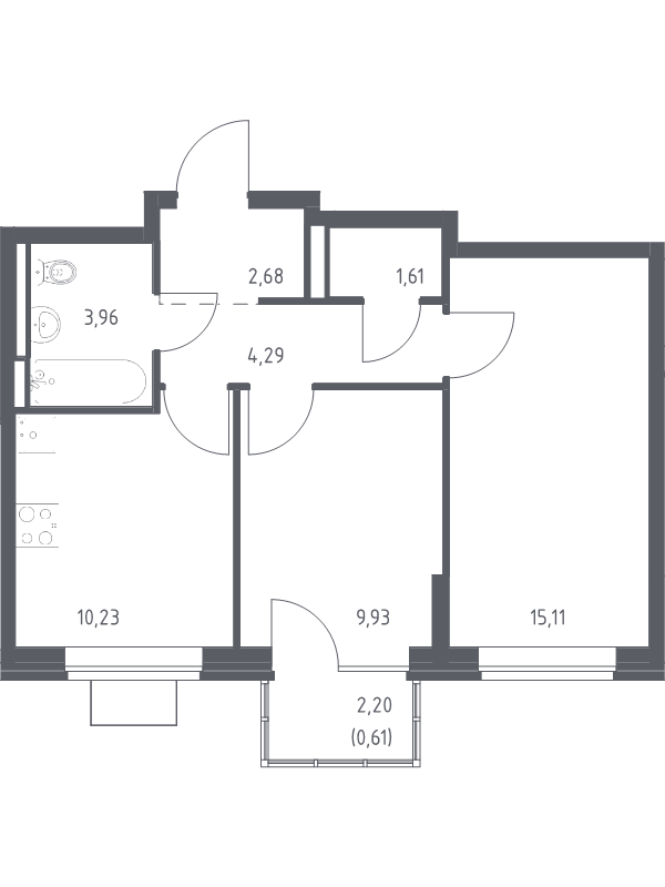2 ккв 48,4 м²